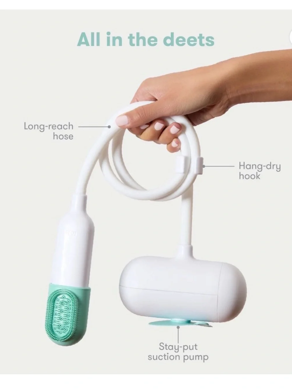 NIB - Frida Baby Mint Control Flow Bath Sprayer for Kids